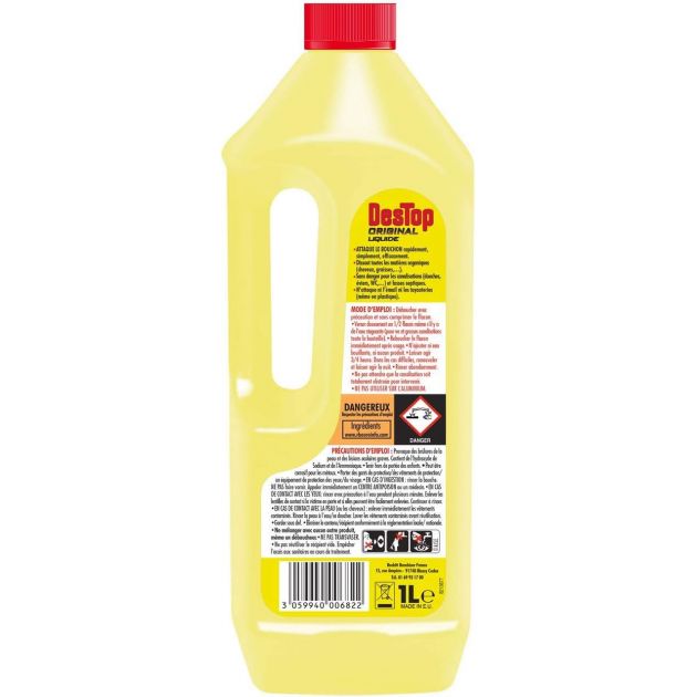 Déboucheur liquide surpuissant 1L Destop Déboucheur liquide surpuissant 1L Destop
