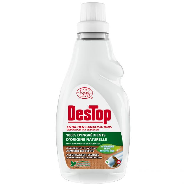 Gel entretien canalisations écologique Destop 750 ml