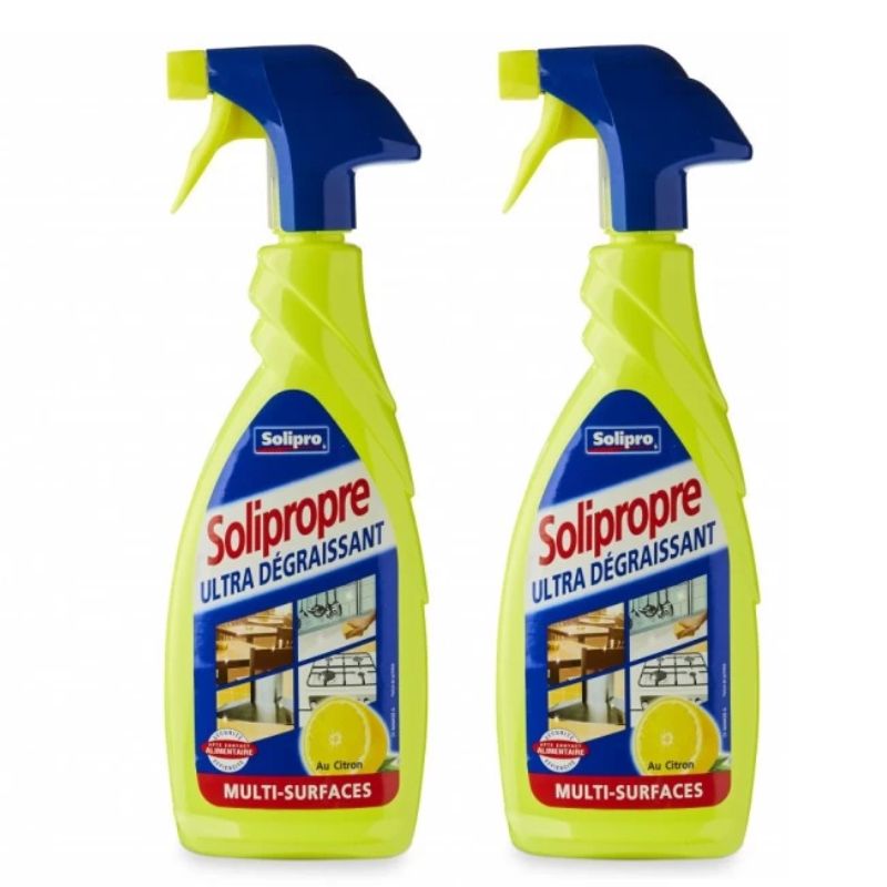 Spray ultra dégraissant parfum citron Solipropre - lot de 2 Spray ultra dégraissant parfum citron Solipropre - lot de 2