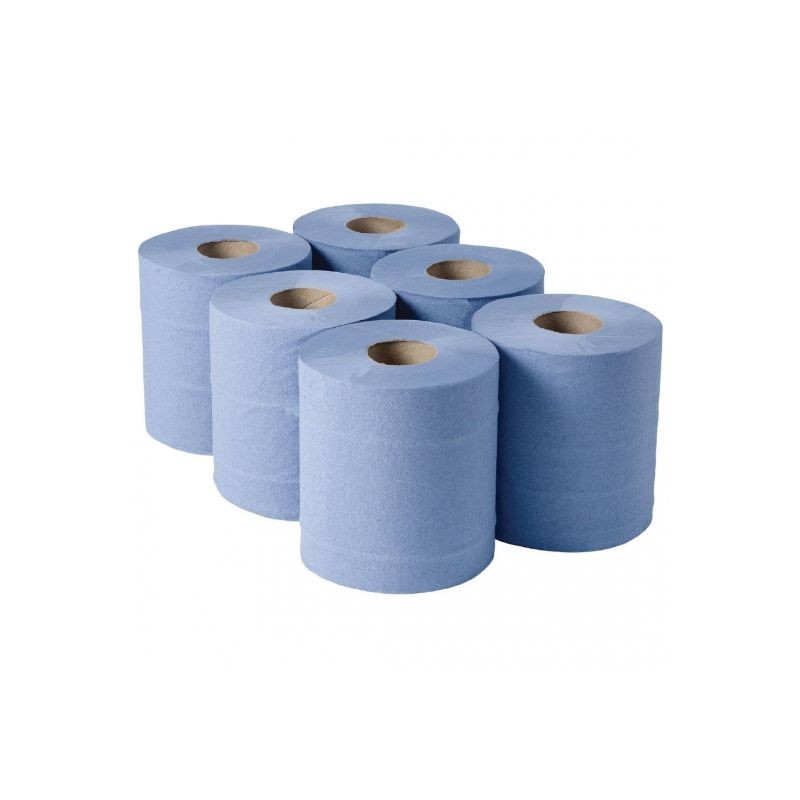 Maxi bobines bleues à dévidage central 450 formats - colis de 6 Maxi bobines bleues à dévidage central 450 formats - colis de 6