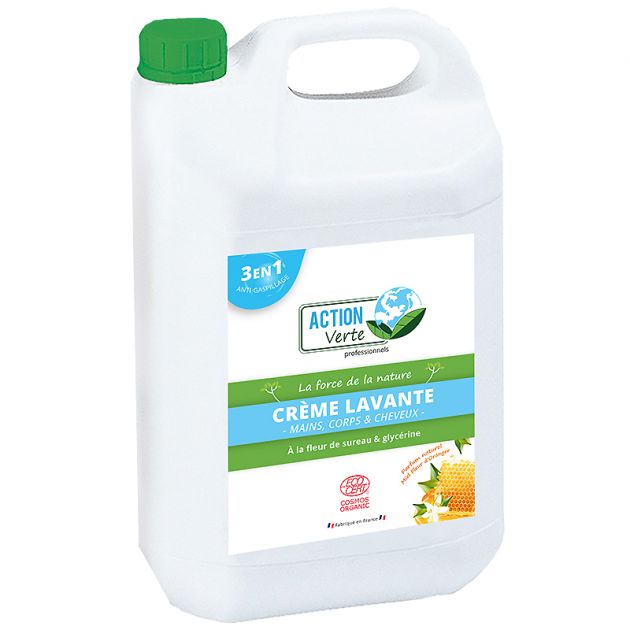 Savon liquide mains corps cheveux 5L Ecocert