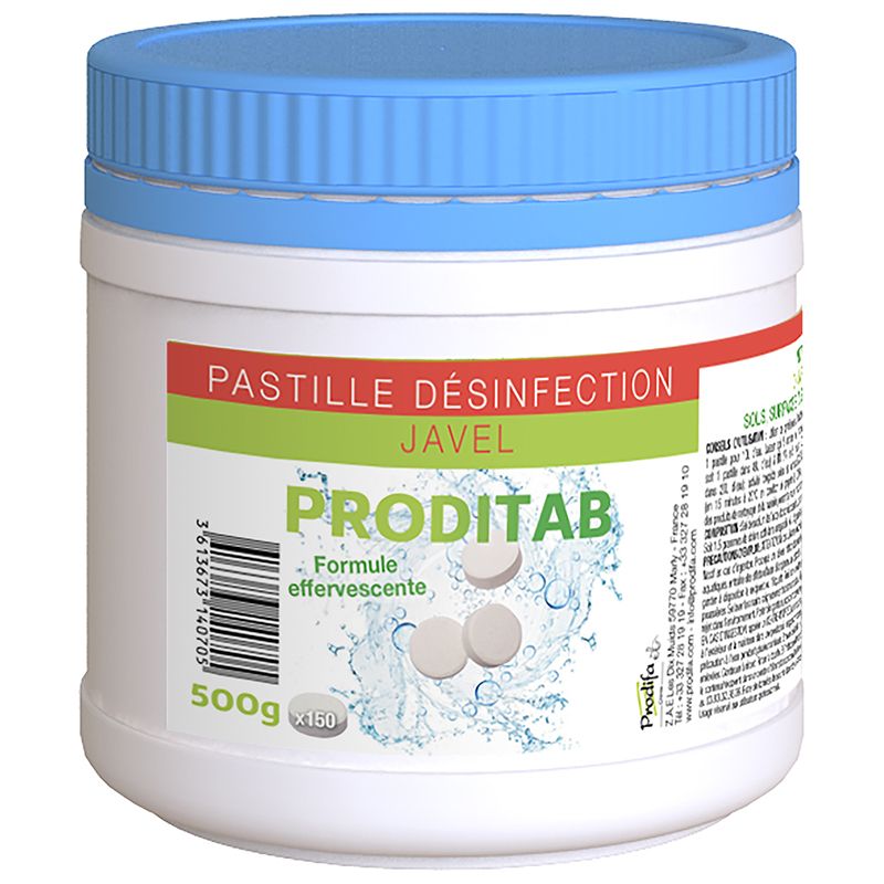 Pot de pastilles Javel nettoyantes désinfectantes et désodorisantes Pot de pastilles Javel nettoyantes désinfectantes et désodorisantes