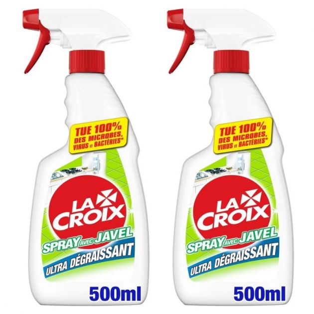 Spray Javel cuisine ultra-dégraissant désinfectant 500 ml La Croix