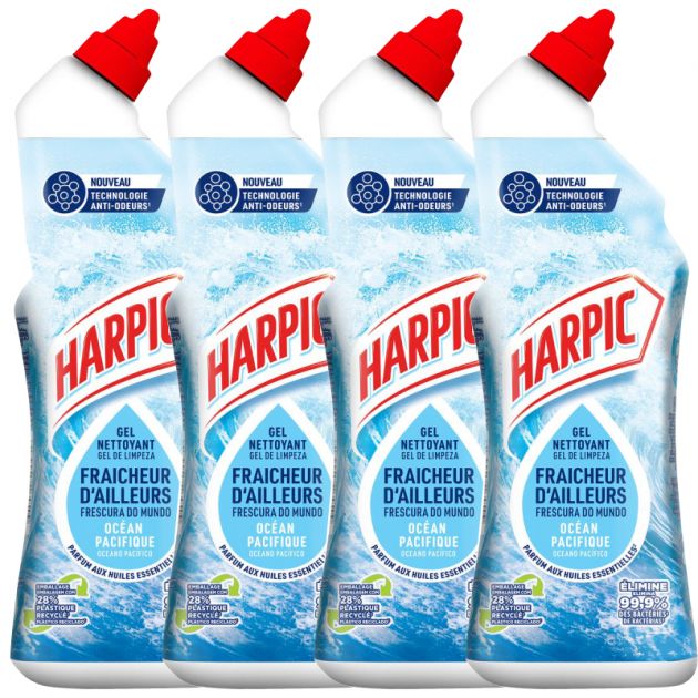 Gel Wc Harpic Océan 750ml - Lot De 4