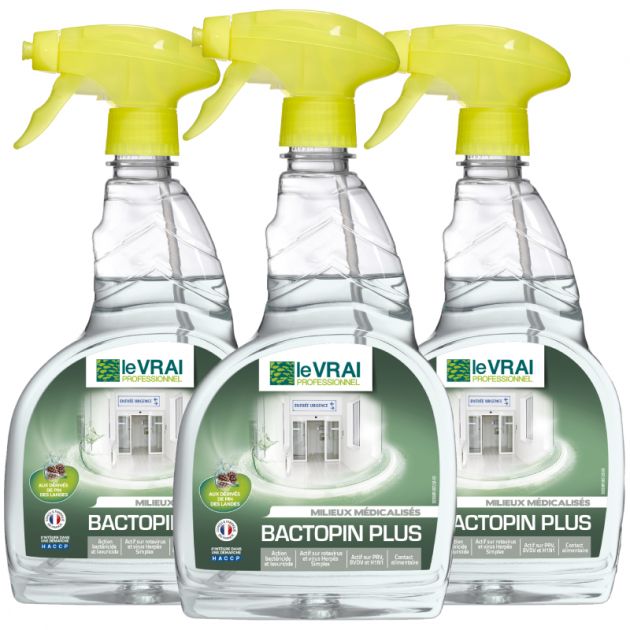 Spray nettoyant désinfectant Bactopin Plus - 2+1 GRATUIT
