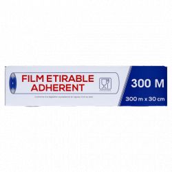 Film alimentaire étirable 300 m - lot de 2