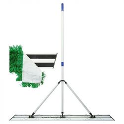 Balai trapèze velcro aluminium 120 cm manche réglable 180 cm