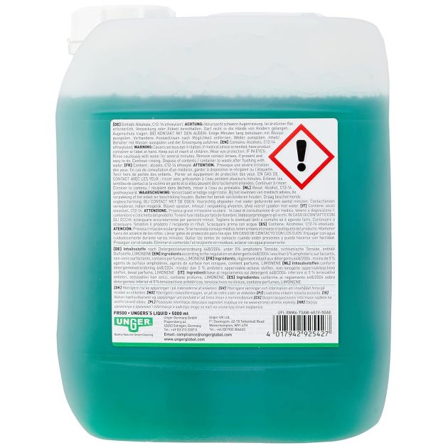 Nettoyant vitre concentré Unger 5 L Nettoyant vitre concentré Unger 5 L