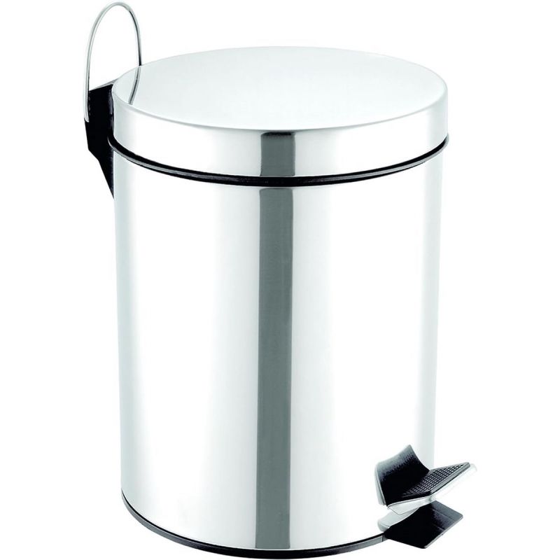 Poubelle de sanitaires à pédale en inox Poubelle de sanitaires à pédale en inox