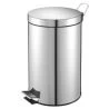 Poubelle de sanitaires à pédale en inox