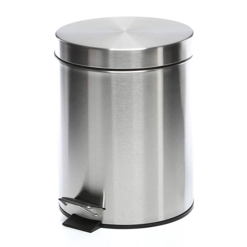 Poubelle de sanitaires à pédale en inox Poubelle de sanitaires à pédale en inox