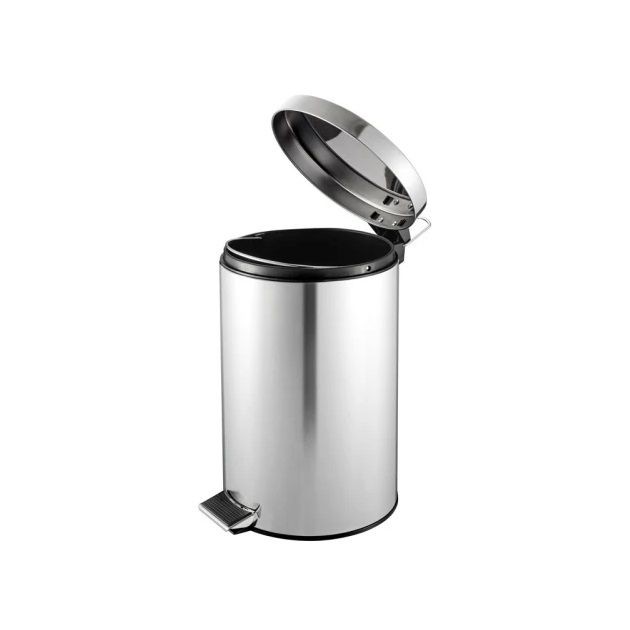Poubelle de sanitaires à pédale en inox Poubelle de sanitaires à pédale en inox