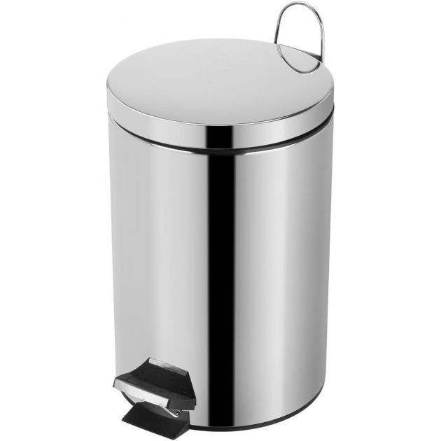 Poubelle de sanitaires à pédale en inox Poubelle de sanitaires à pédale en inox