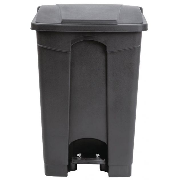 Poubelle à pédale mobile alimentaire plastique gris