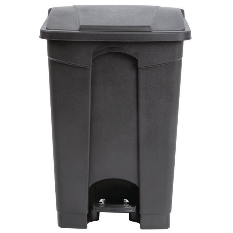 Poubelle à pédale mobile alimentaire plastique gris