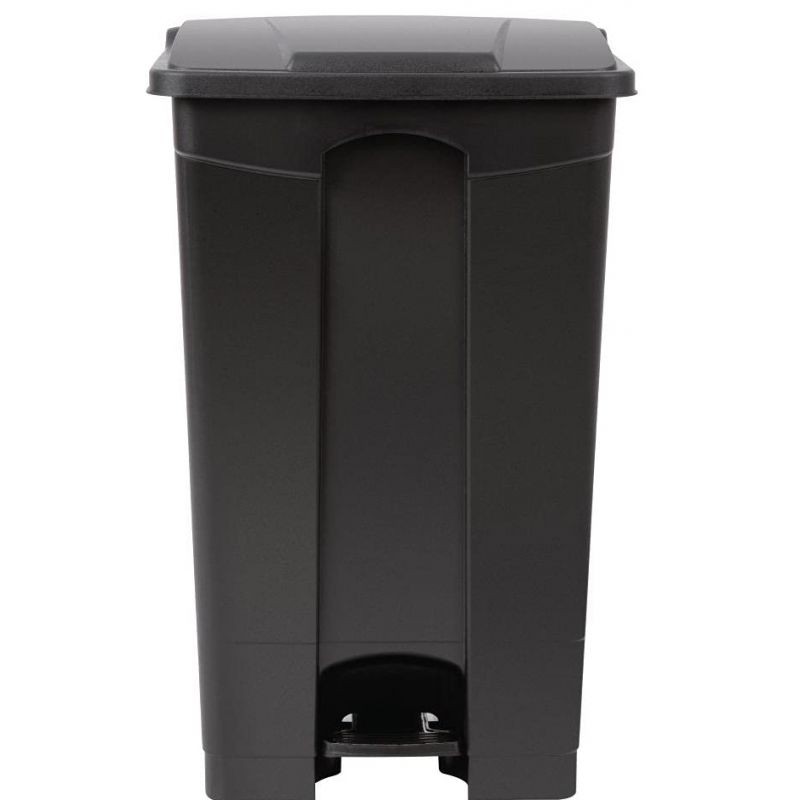 Poubelle à pédale mobile alimentaire plastique gris