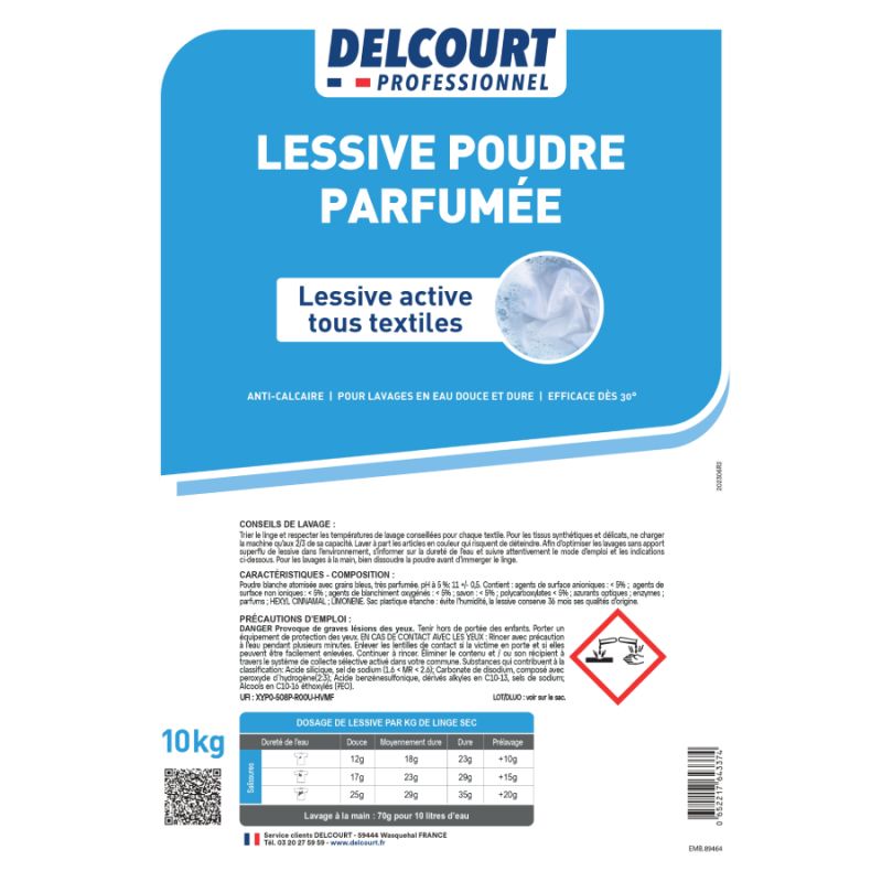 Lessive en poudre 10 kg Delcourt