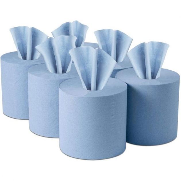 Maxi bobines bleues à dévidage central 450 formats - colis de 6 Maxi bobines bleues à dévidage central 450 formats - colis de 6