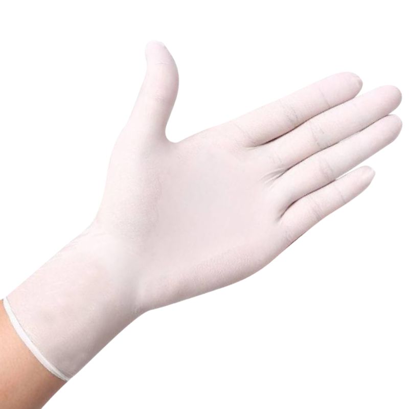 Gants Latex jetables sans poudre à surface lisse - Boite de 100 L