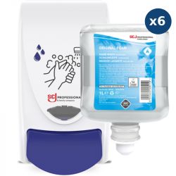 6 cartouches de savon mousse + 1 distributeur offert