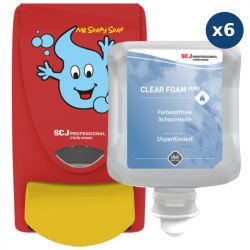 6 cartouches de savon mousse Clear Foam + 1 distributeur offert
