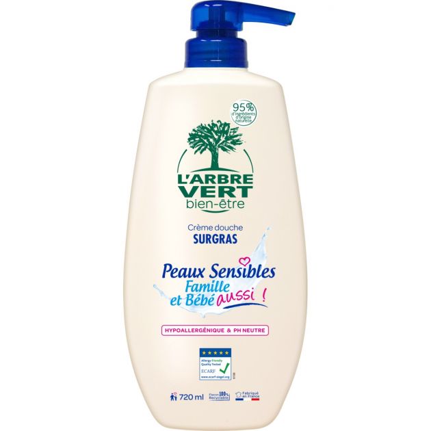 Crème douche peaux sensibles 720 ml