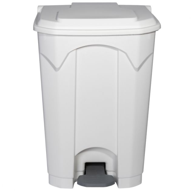 Poubelle blanche à pédale couvercle blanc HACCP 70L Poubelle blanche à pédale couvercle blanc HACCP 70L