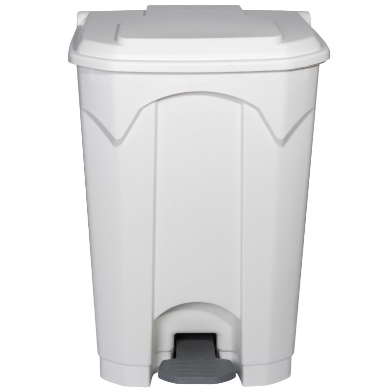Poubelle blanche à pédale couvercle blanc HACCP 70L Poubelle blanche à pédale couvercle blanc HACCP 70L