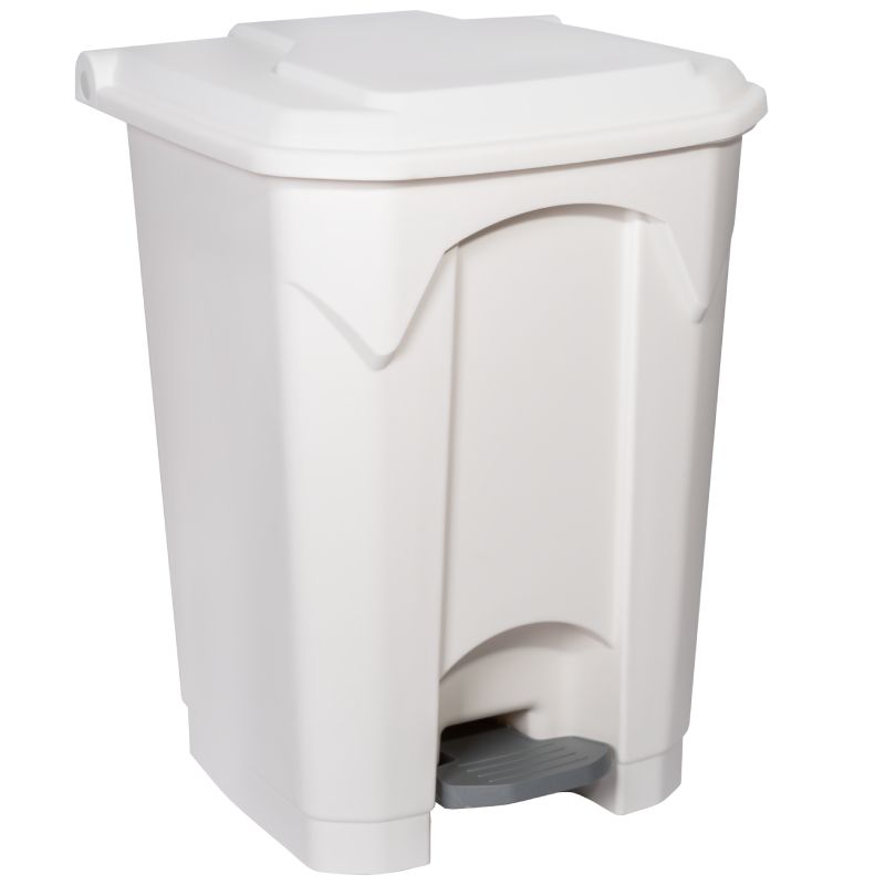 Poubelle blanche à pédale couvercle blanc HACCP Poubelle blanche à pédale couvercle blanc HACCP
