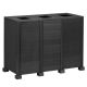 Poubelle extérieur grise borne tri sélectif 3 x 80L