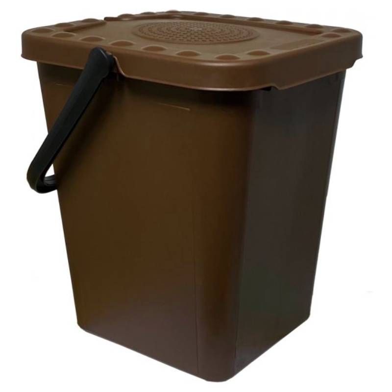 poubelle compost 10L marron