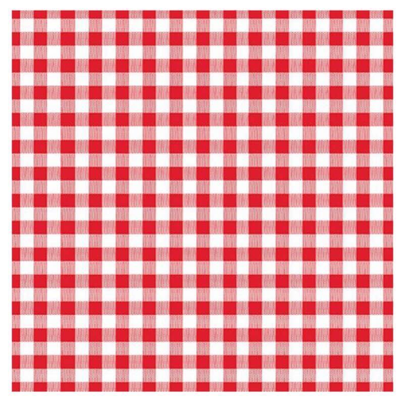 50 serviettes papier vichy 40 x 40 cm 3 plis Delcourt 