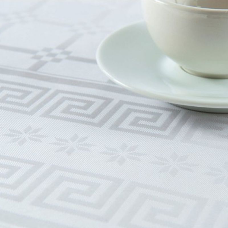 Nappe papier blanc damassé 50 m 