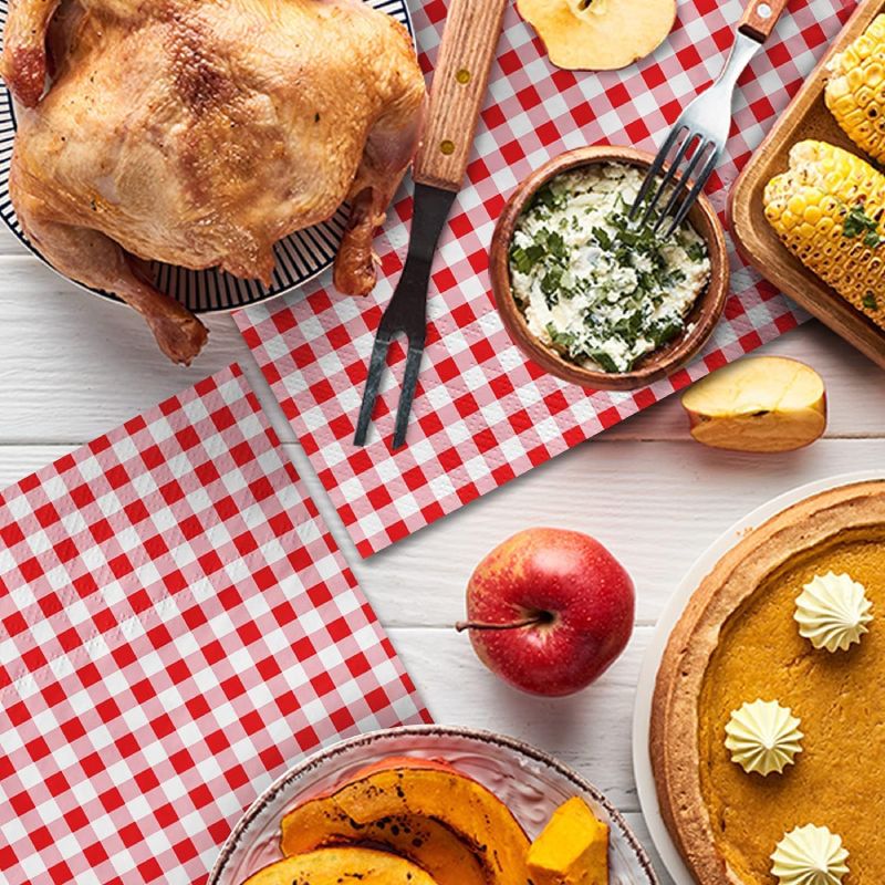 Serviette en papier Vichy 40 x 40 cm 