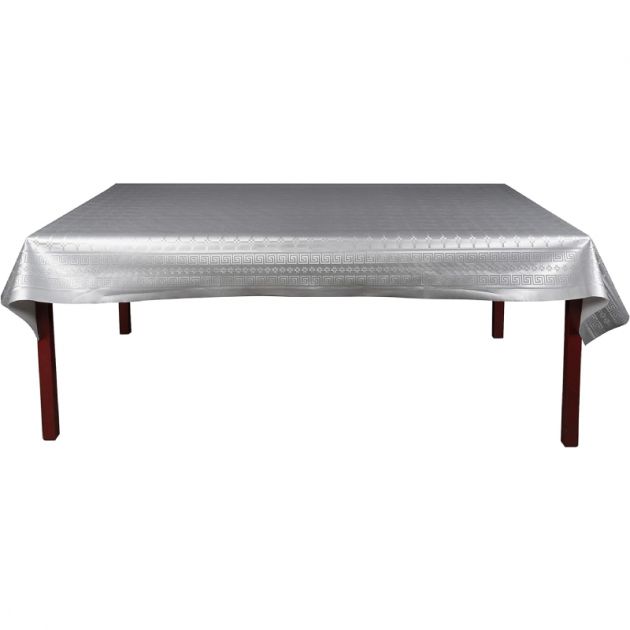 Rouleau nappe papier damassé argenté 1,18 x 25 m 