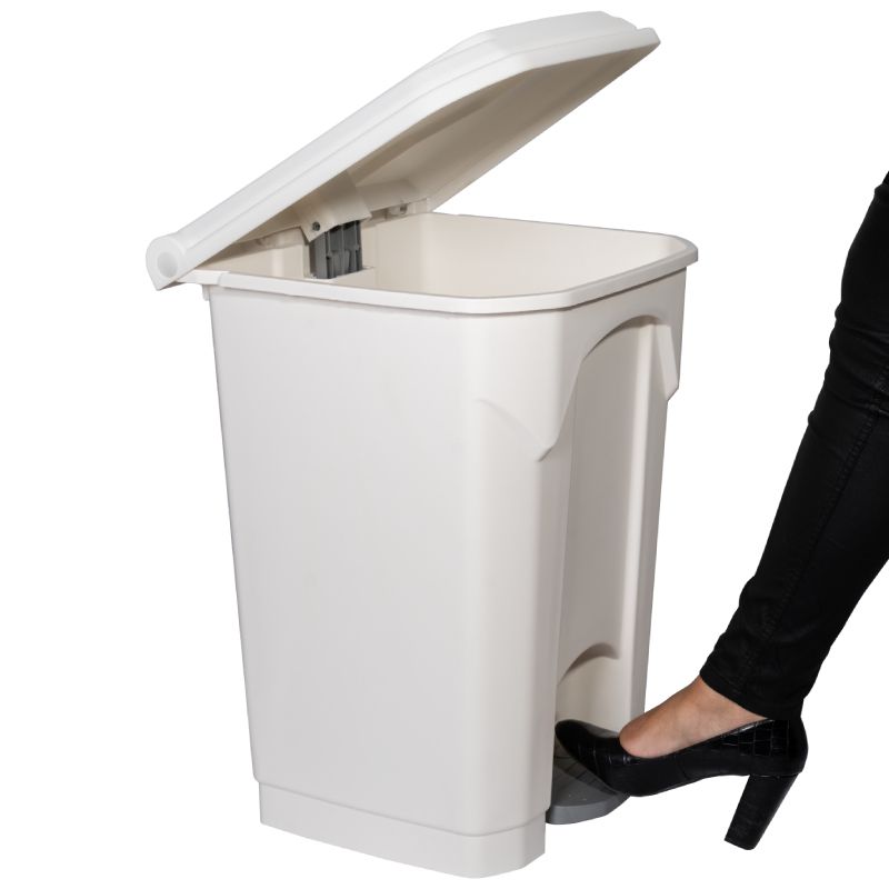 Poubelle blanche couvercle blanc HACCP Professionnel  Poubelle blanche couvercle blanc HACCP Professionnel