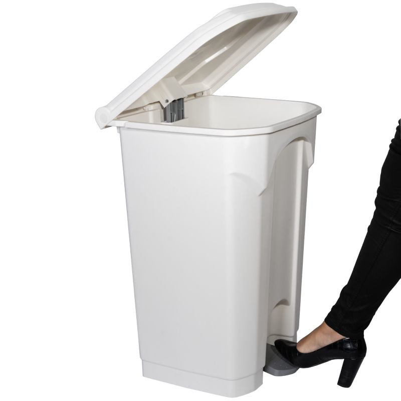 Poubelle blanche couvercle blanc HACCP Professionnel Delcourt  Poubelle blanche couvercle blanc HACCP Professionnel Delcourt