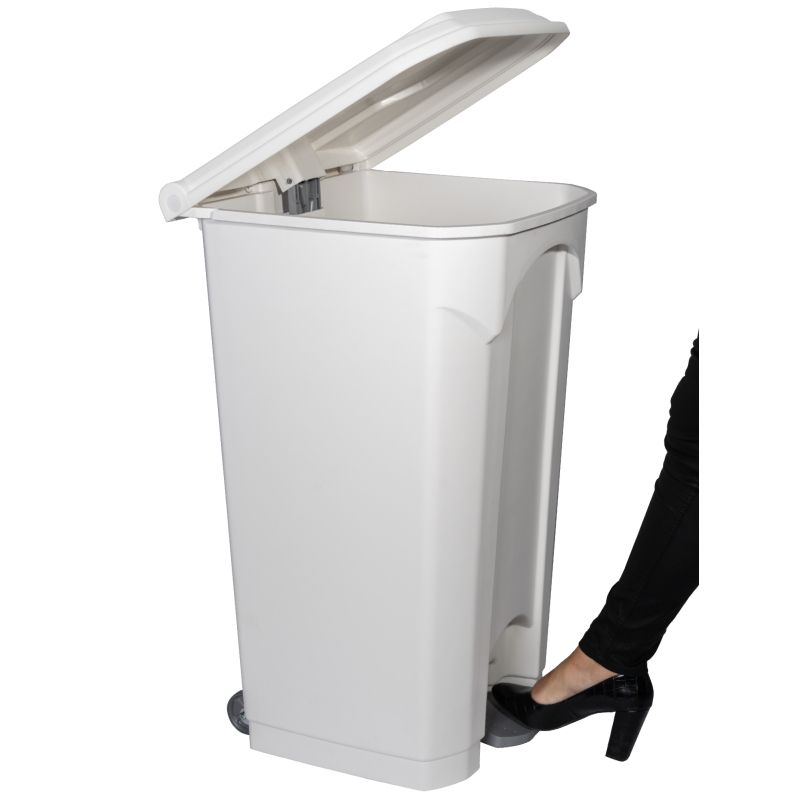 Poubelle à pédale - couvercle blanc - Delcourt Poubelle à pédale - couvercle blanc - Delcourt