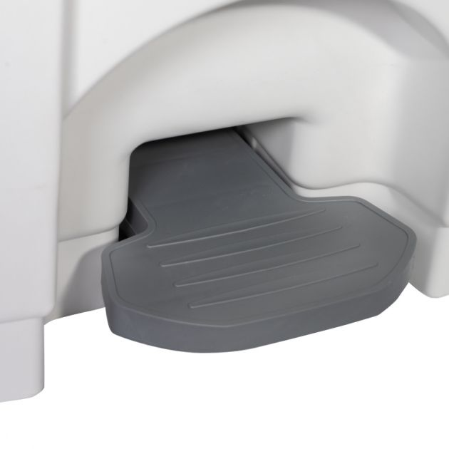 Poubelle blanche couvercle bleu HACCP - Pédale