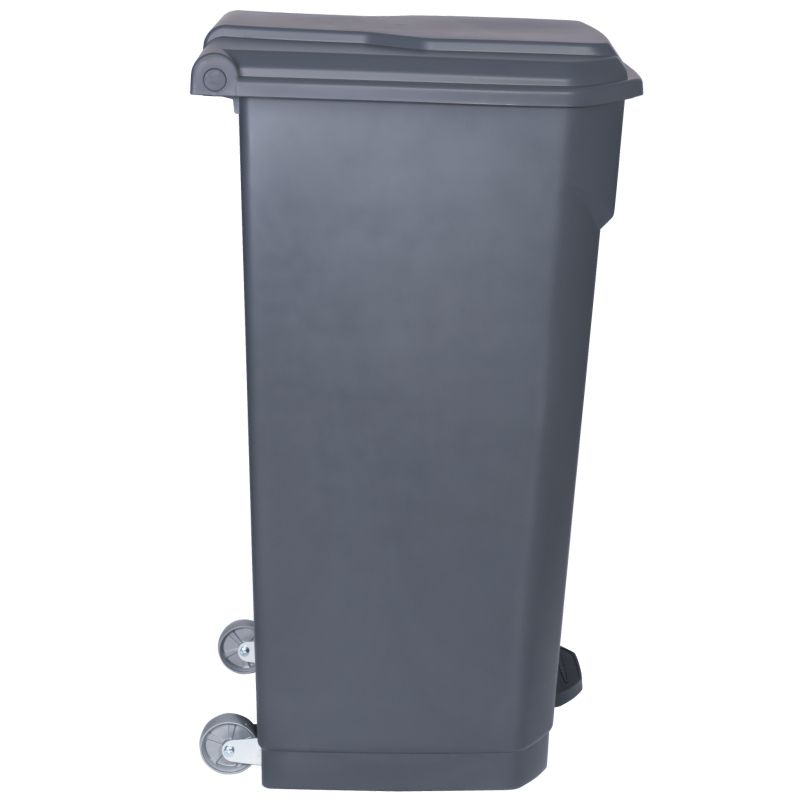 Poubelle de tri grise - couvercle gris - Delcourt