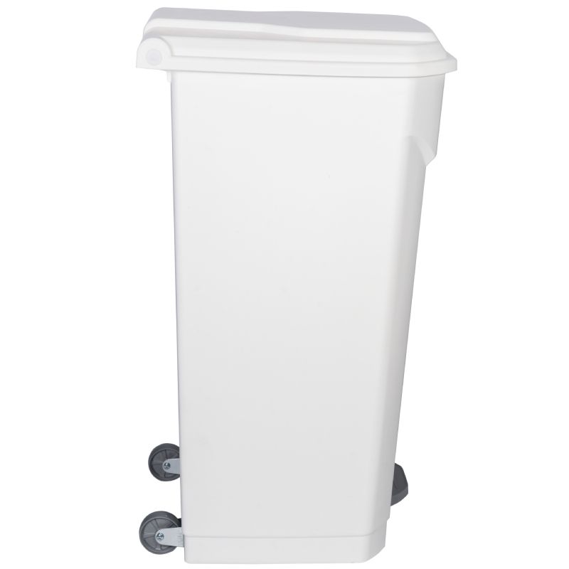 Poubelle à pédale - couvercle blanc - Professionnel Delcourt Poubelle à pédale - couvercle blanc - Professionnel Delcourt