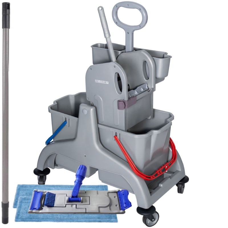 Kit Chariot de lavage double seau Delcourt
