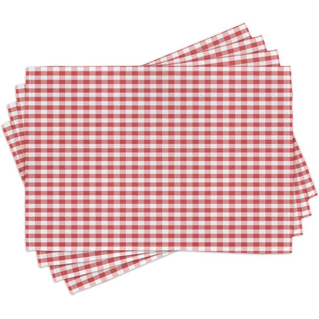 Sets de table papier vichy rouge et blanc 30 x 40 cm x500