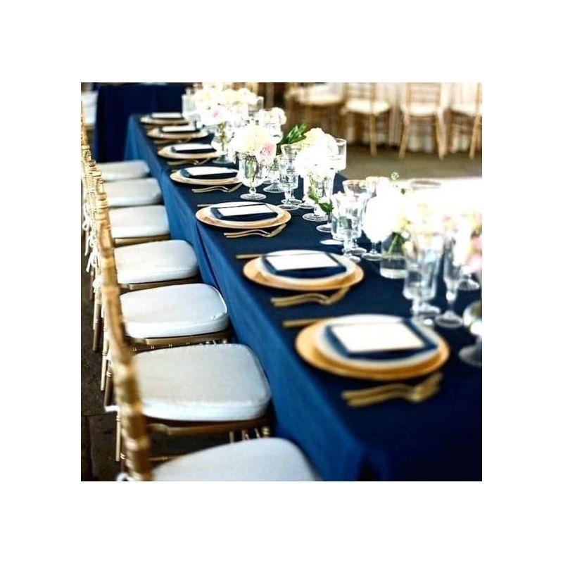 Rouleau nappe non tissé 1,2 x 25 m Bleu sur table Rouleau nappe non tissé 1,2 x 25 m Bleu sur table