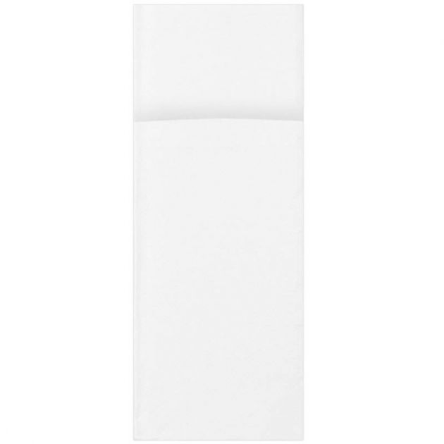 50 serviettes pochette couverts blanc