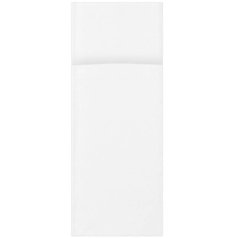 50 serviettes pochette couverts blanc