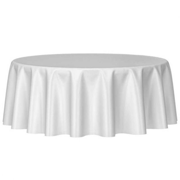 Nappe Papier Ronde Intissee Blanche 240cm