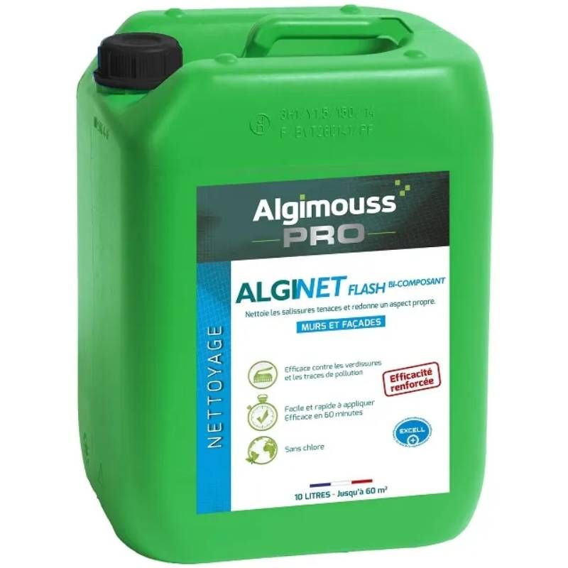 Nettoyant facade surpuissant Alginet Flash bi-composant 10L Nettoyant facade surpuissant Alginet Flash bi-composant 10L