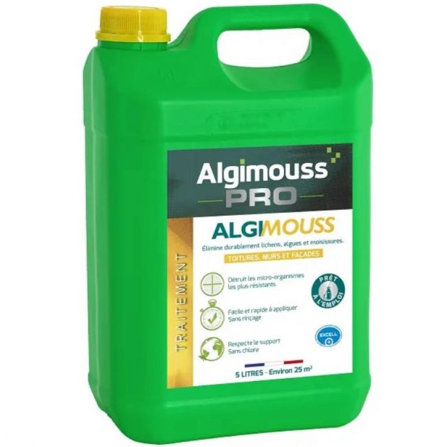 Traitement antimousse toiture façade Algimouss 5L