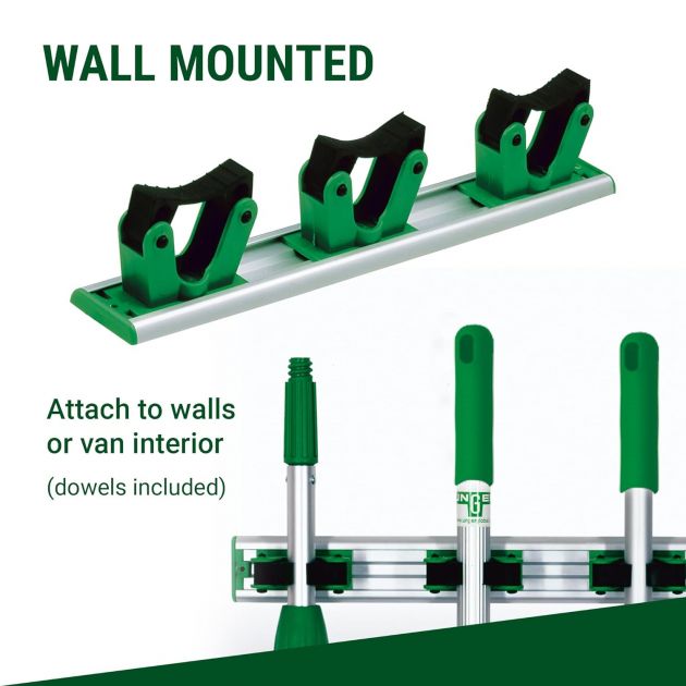 Rail accroche-balais UNIVERSEL 70CM+3 ATTACHES HO700 UNGER 
